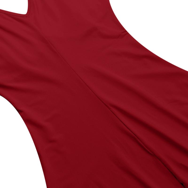 JY24071SKO-Women's Summer Sheer Beach Cover Up Dress Elegant Sleeveless V-Neck Ruffle Trim Split Maxi Gown Lightweight Transparent Mesh Long Dress for Tropical Vacation Poolside and Cruise Wear