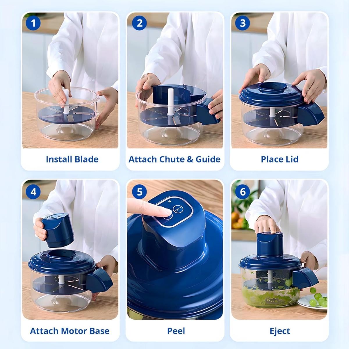 Electric Fruit & Vegetable Peeler Machine – Automatic Hands-Free Peeling Tool for Grapes, Garlic & Cherries, Fast Kitchen Peeler for Home Use & Small Businesses