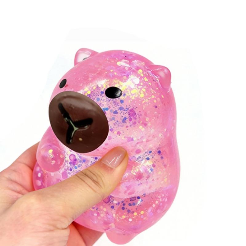 Anxiety Squishies, Fidget Cube Stress Relief, Glitter Octopus Squishy, Slow Rising Squishy Octopus Squeeze Sensory Toys Stress Ball for Adults Kids Relaxation, Cute Small Relief Toys Soft Rebounding StressBalls Party Favors for Birthday Holiday