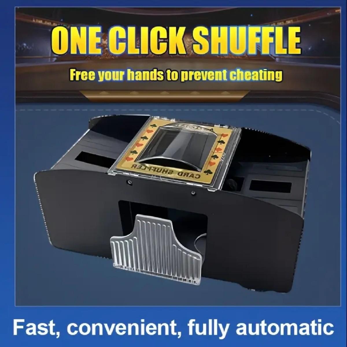 Automatic Shuffling Machine with Battery, Poker Card Dealer, Compatible with 2/4/6 Decks, Requires 4 Aa Batteries, Ideal for Gaming