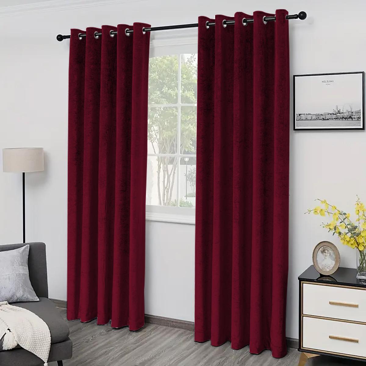 Solid Color Curtain, 1 Count Modern Simple Blackout Curtain, Window Drapes for Home Living Room Bedroom Study Room, Home Decor, Home Decoration Curtain