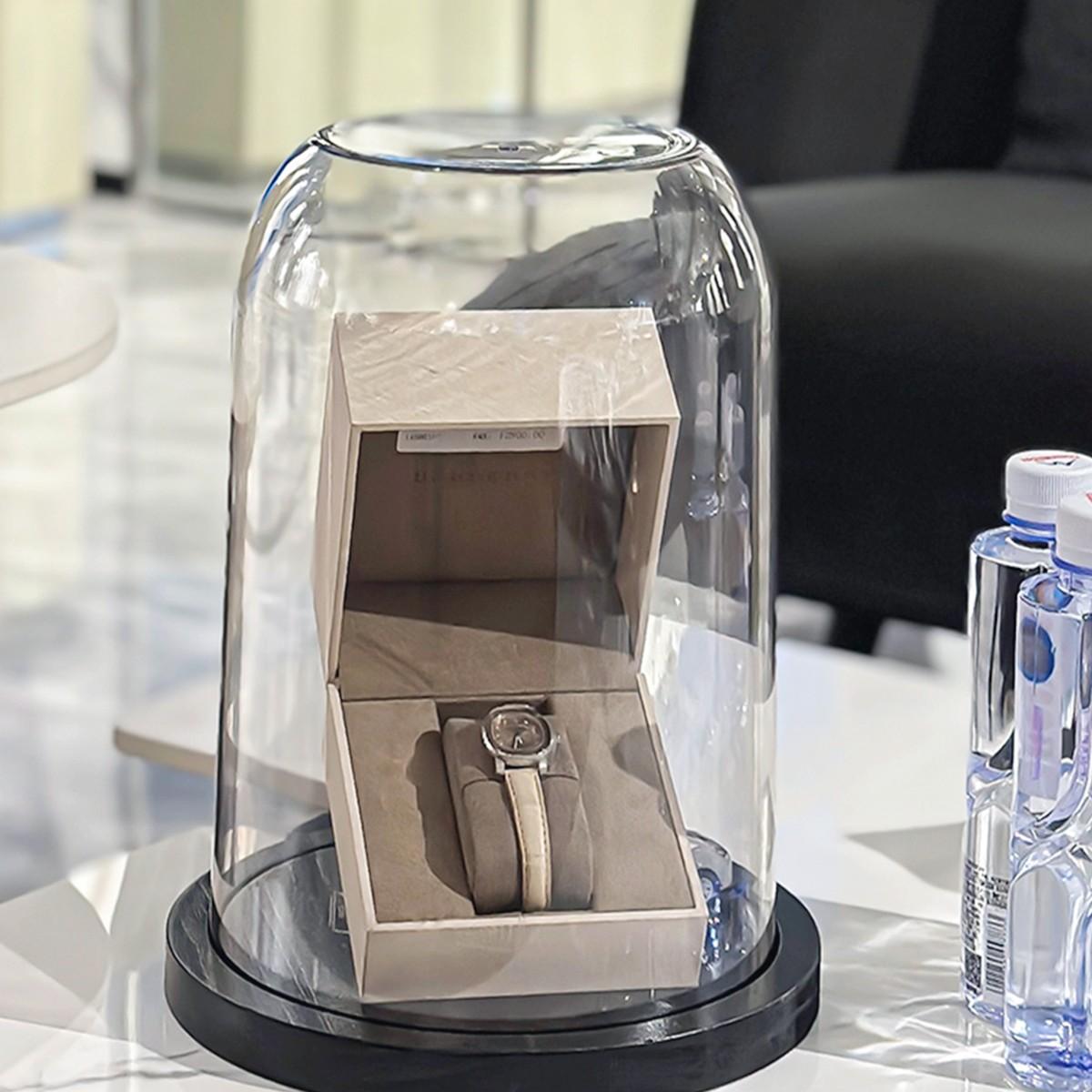 Transparent Doll Display Box, Collectible Box, Dustproof Collection Showcase, Ideal for Eternal Flower, Wooden Base, Valentine's Day Gift