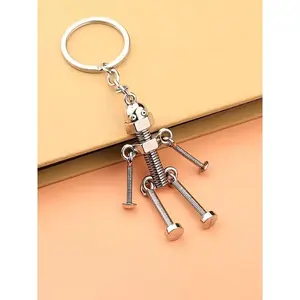 Cute Robot Design for Car Keys, Creative Screw Design Keychain for Men & Women, Fashionable Novelty Keychain As Gift for Friends, Keychain for Bags
