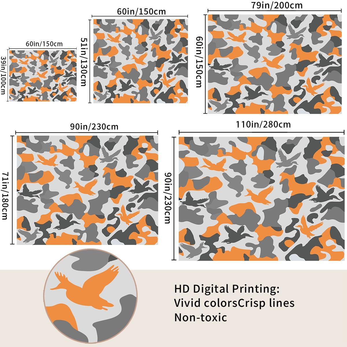 Unique Wild Duck Camo Tapestry, Artistic Digital Printed Wall Hanging, Cozy Multi-Use Wall Blanket for Bedroom & Living Room, Lightweight Decorative Piece, Perfect Housewarming Gift