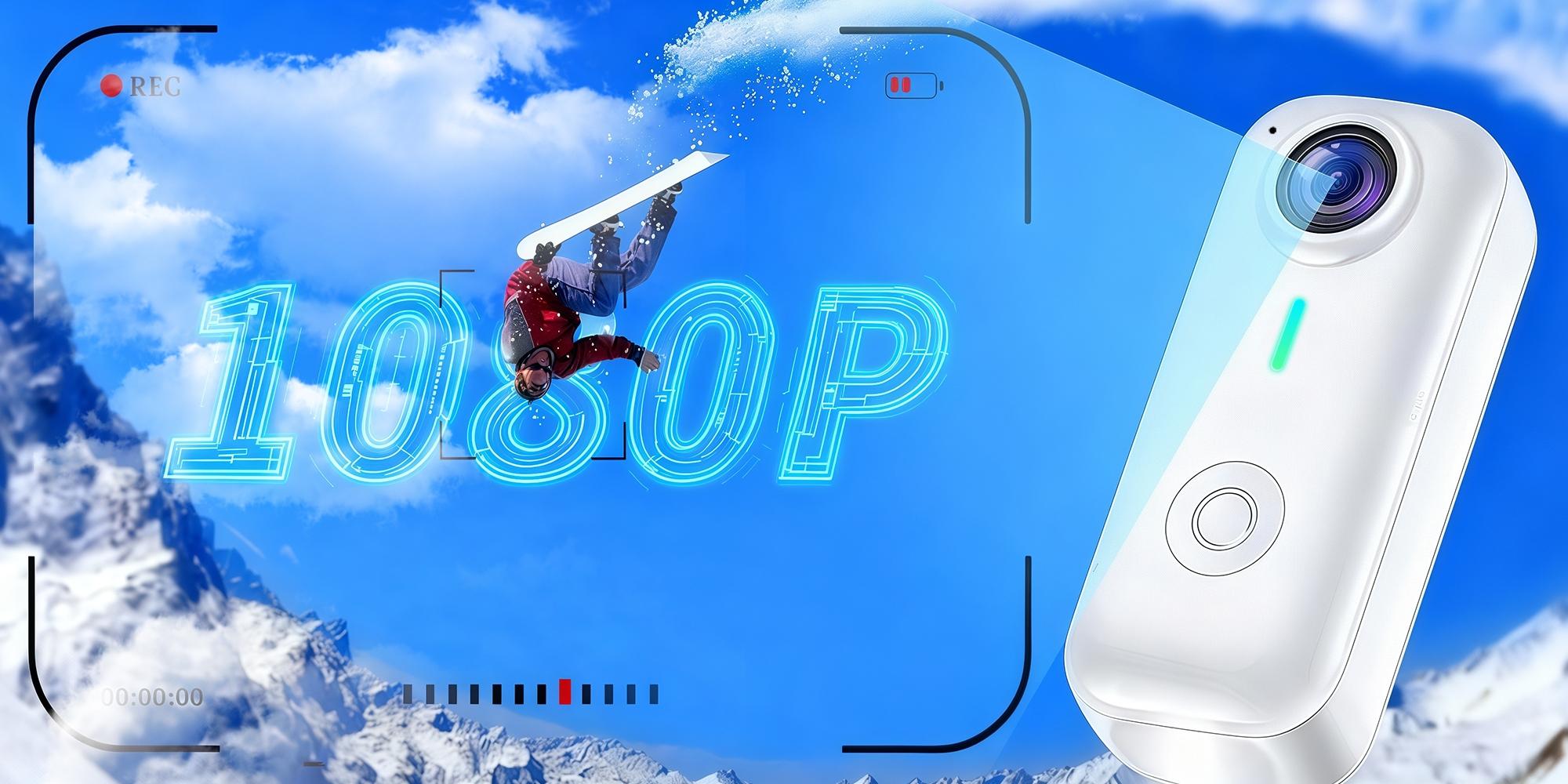 Thumb Action Camera, 1080P Mini Body Camera with Audio & Video Recording, Portable POV Pocket Camera, WiFi Connectivity, Wireless Vlog Camera, Hands-Free Sports DV with Magnetic Lanyard, Ski Camera