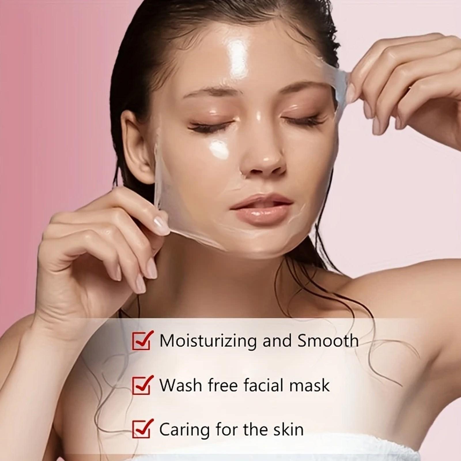 60g Collagen Biotin Day & Night Mask, Rich Collagen Essence, Moisturizing Smooth Skin, Hydrating Facial Care, Face Mask for All-Day Moisture