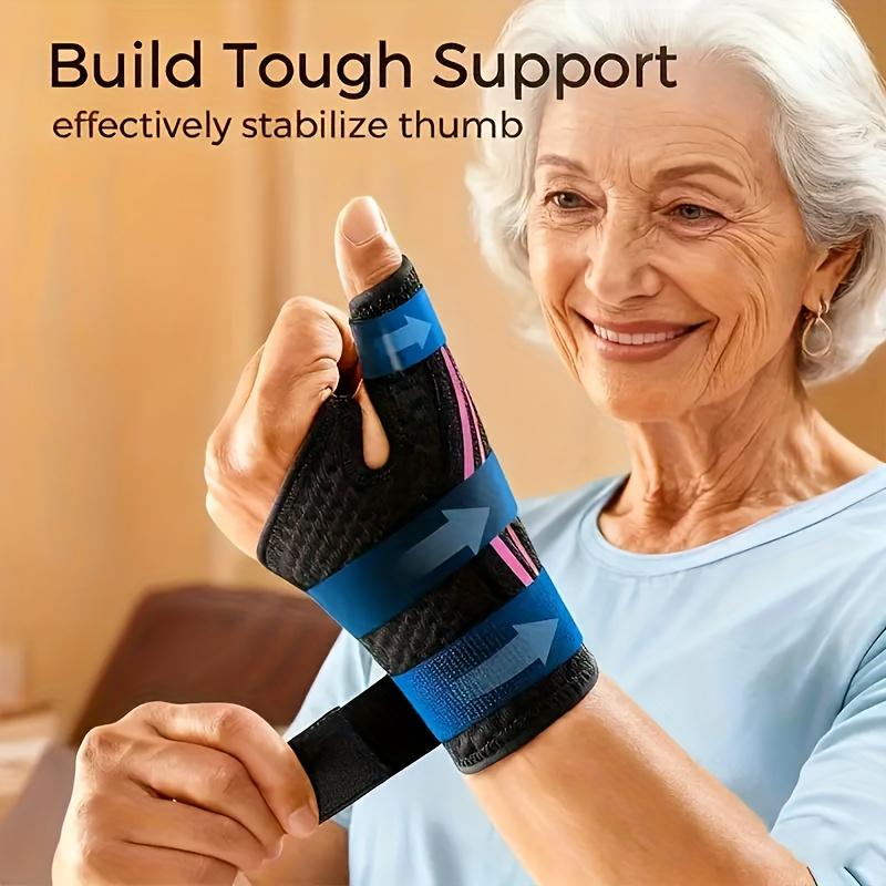 [Ergonomic Wrist Support] 2-piece/1-piece ergonomic wrist support with thumb support - The wrist support features an adjustable thumb guard, suitable for either the left or right hand. Its 270° wraparound design ensures a perfect fit