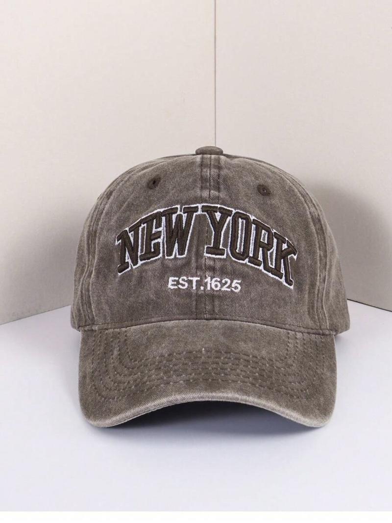 New York Embroidery Baseball Cap, Casual Outdoor Sports Hat for Men & Women, Vintage All-match Sun Hat for Daily Wear
