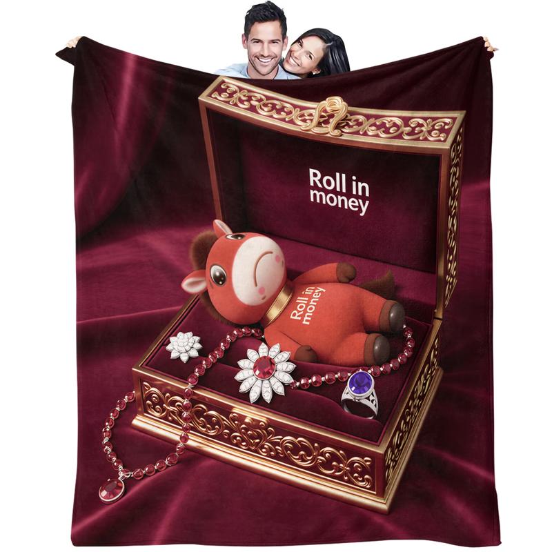 Royal Palace Cute Crying Horse Blanket, Heartwarming Gift for Horse & Fairy Tale Lovers, Ultra-soft & Fluffy, Perfect for Snuggling & Room Decoration