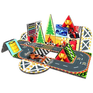 Magnetic Tiles Building Blocks Set, Stem Educational Toy for Kids Ages 3-8 & 4-12, Creative Puzzle Board Gift for Boys Girls