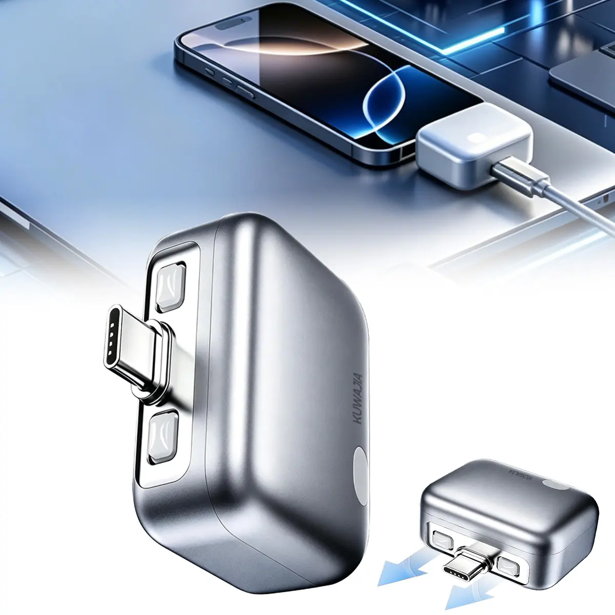 Recognition Auto-Unplugger, Physical Disconnect Battery Guard, Auto-Eject on Full Charge, Fast Charging Adapter for iPhone, Android, Earphones