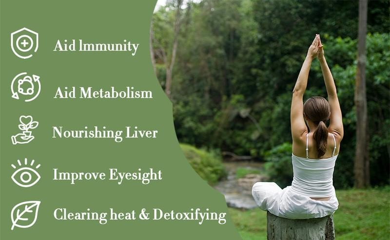 GOJI BERRY TEA 8 CHINESE HERBAL INGREDIENTS BLEND,DANDELION WOLFBERRY ORGANIC, CASSIA SEED, CHRYSANTHEMUM, HONEYSUCKLE, TEA LOOSE LEAF (3BOX(45BAGS))