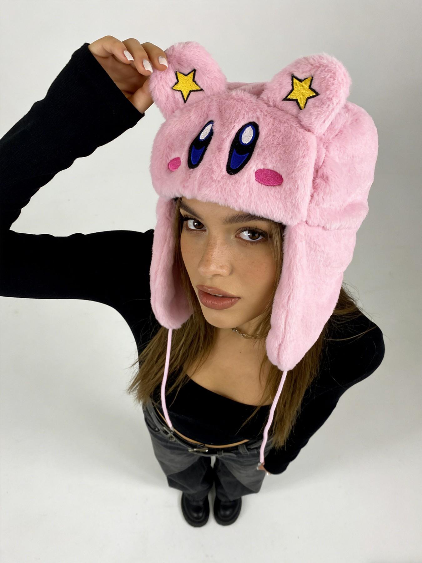 Autumn Winter Fashion Beanie Hat, Warm Cartoon Embroidery Pattern, Unisex Fitted Plush Cap, Street Style, Fall & Winter