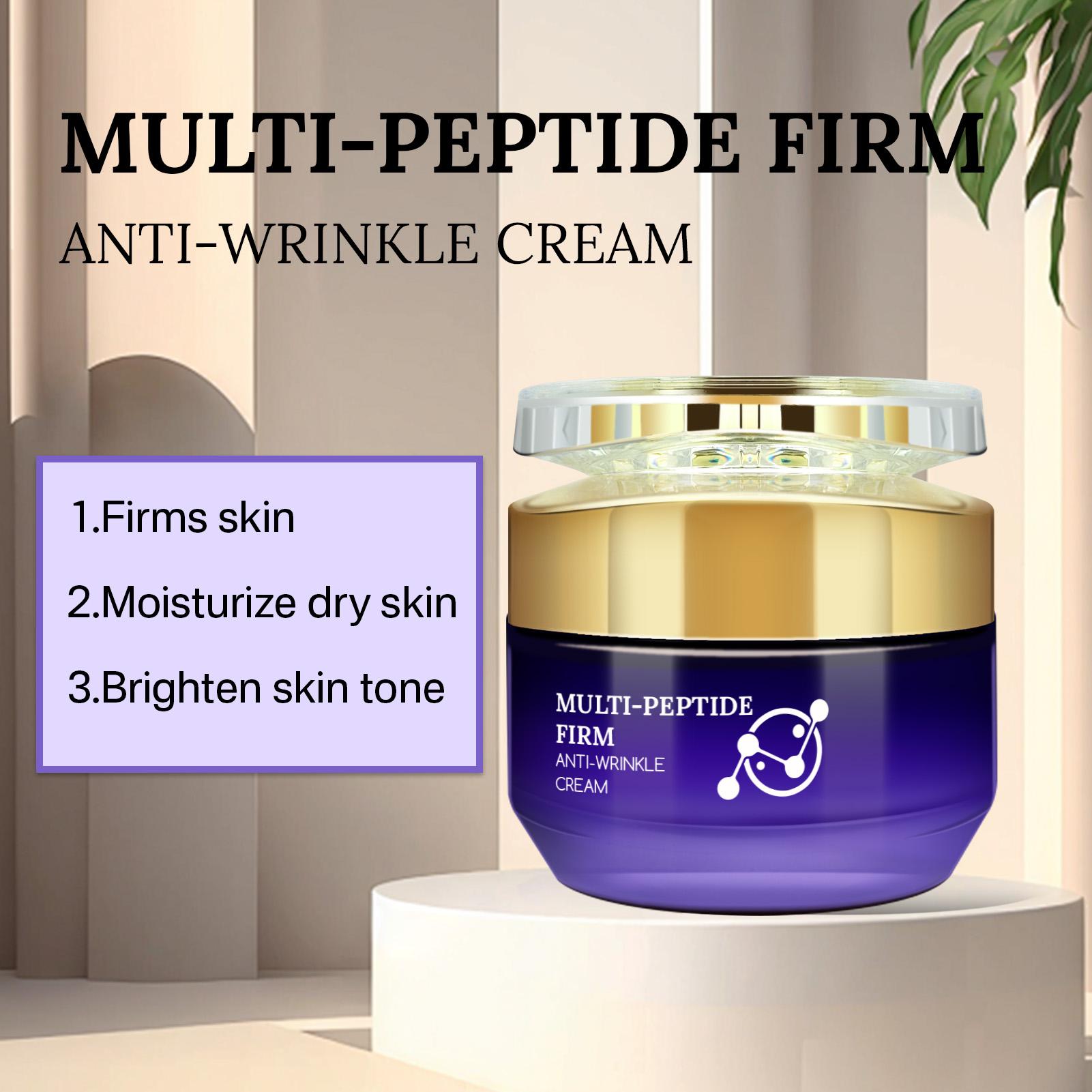 Multi-Peptide Firm Anti-Wrinkle Cream 50g, Gentle Non-Irritating, Adds Collagen Niacinamide Hyaluronic Acid, Long-Lasting Moisture, All Skin Types