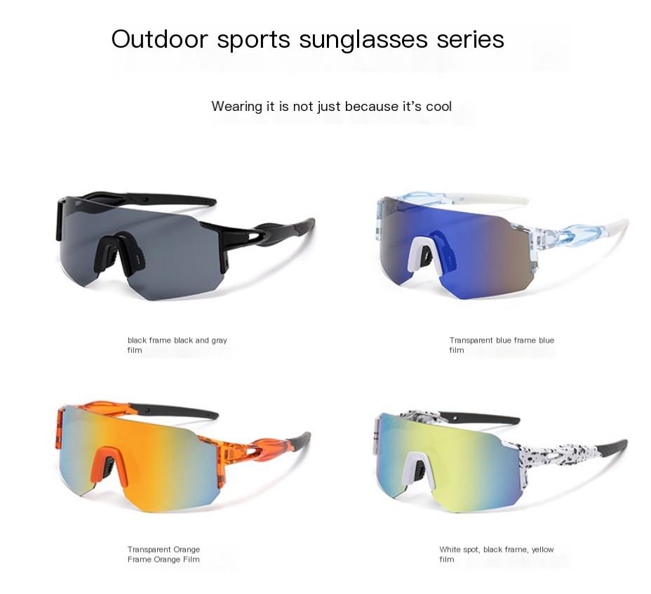 Best-selling cycling glasses, colorful one-piece film sunglasses, windproof and UV-proof outdoor sports glasses