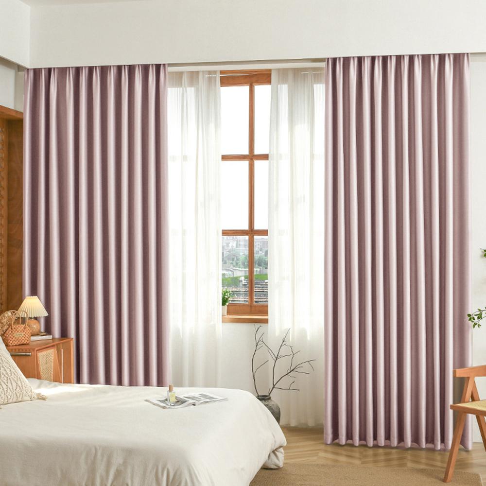 Double-Sided Linen Curtains, Light Blocking Drapes for Living Room & Bedroom, Farmhouse Style, Luxury Custom Home Decor Panels, Heavy Curtain