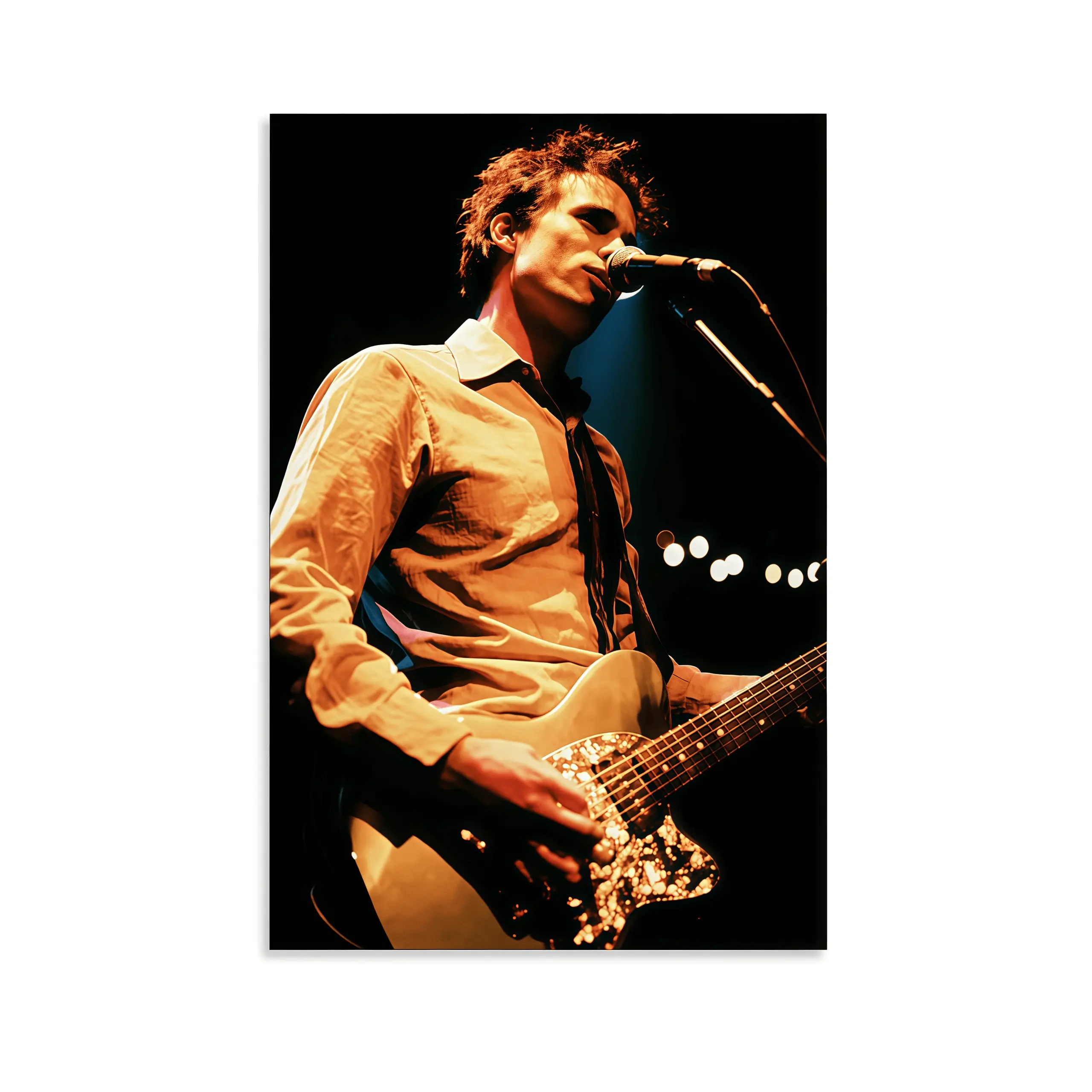 Jeff Buckley Concert Print Poster, Vintage Music Wall Art, Retro Framed Artwork, Music Fan Home Decor, Classic Singer Poster, Rock Music Artwork, Album Style Wall Decor, Nostalgic Room Decoration, Music Studio Wall Art, Bedroom Decor, Unique Gift Idea for