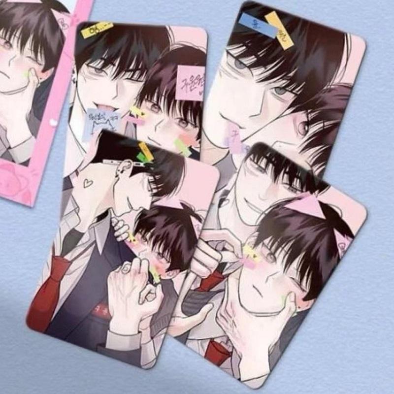 4 Pcs/Set Korean Manhwa Lomo Card Won Yaori, Koo Yunwon Manga Characters 3 Inches Photo Cards Cosplay Gift