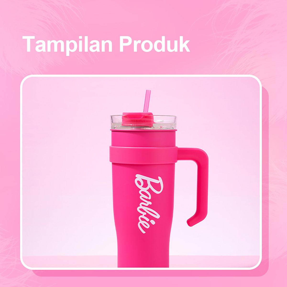 Barbie Pink Tumbler Cup Stainless Steel Drinking Cup 54oz/1600mL Portable Water Cup With Straw&Lid Bottle Pink Cup Water Bottles Halloween Gift Drinkware F