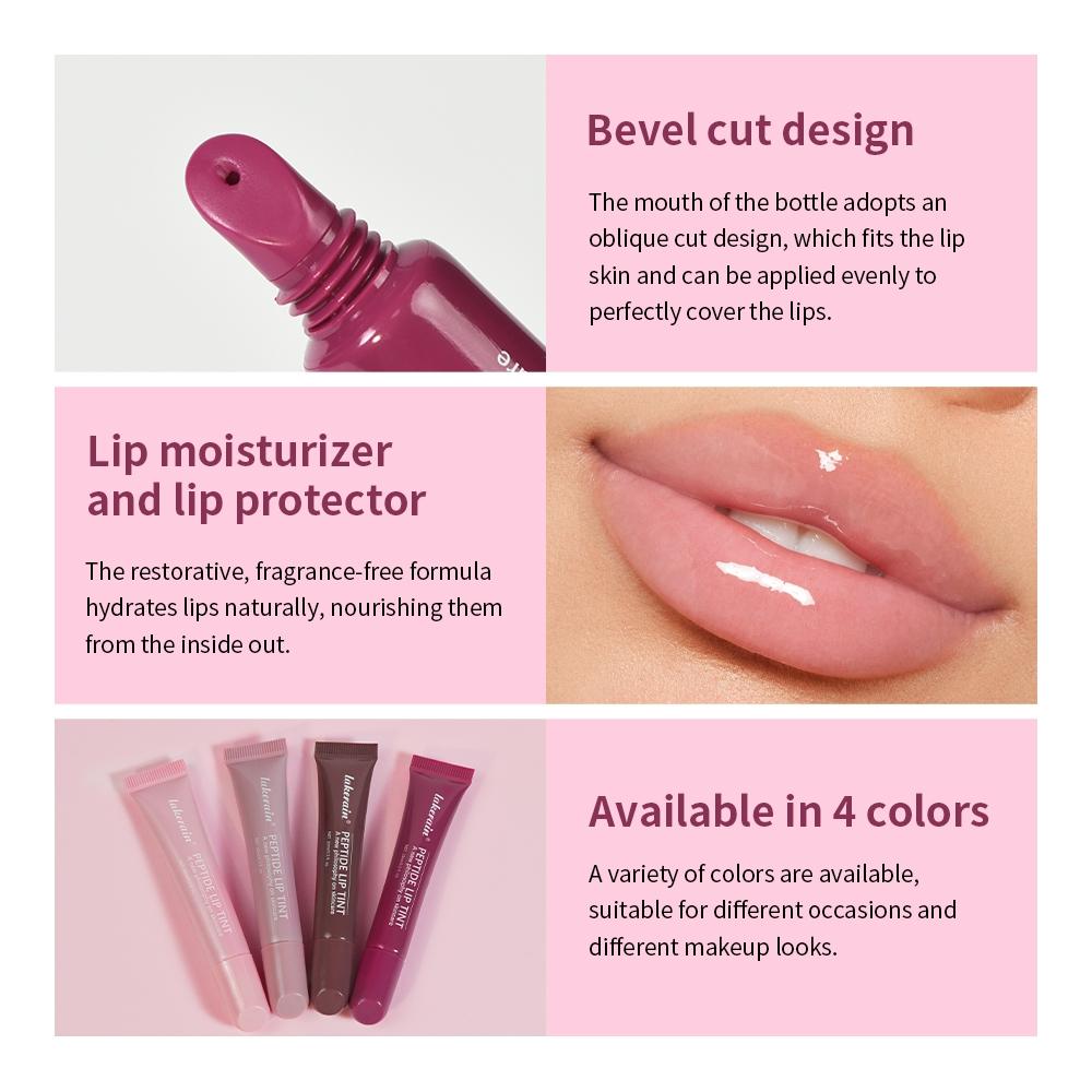 Moisturizing Lip Tint, Peptide Lip Tints, 4 Counts/set Hydrating Glossy Lip Glaze Stick, Plumping Summer Fridays Lip Care Lip Balm for Girls & Women, Cosmetic, Daily Makeup, Lip Care, Moisturize