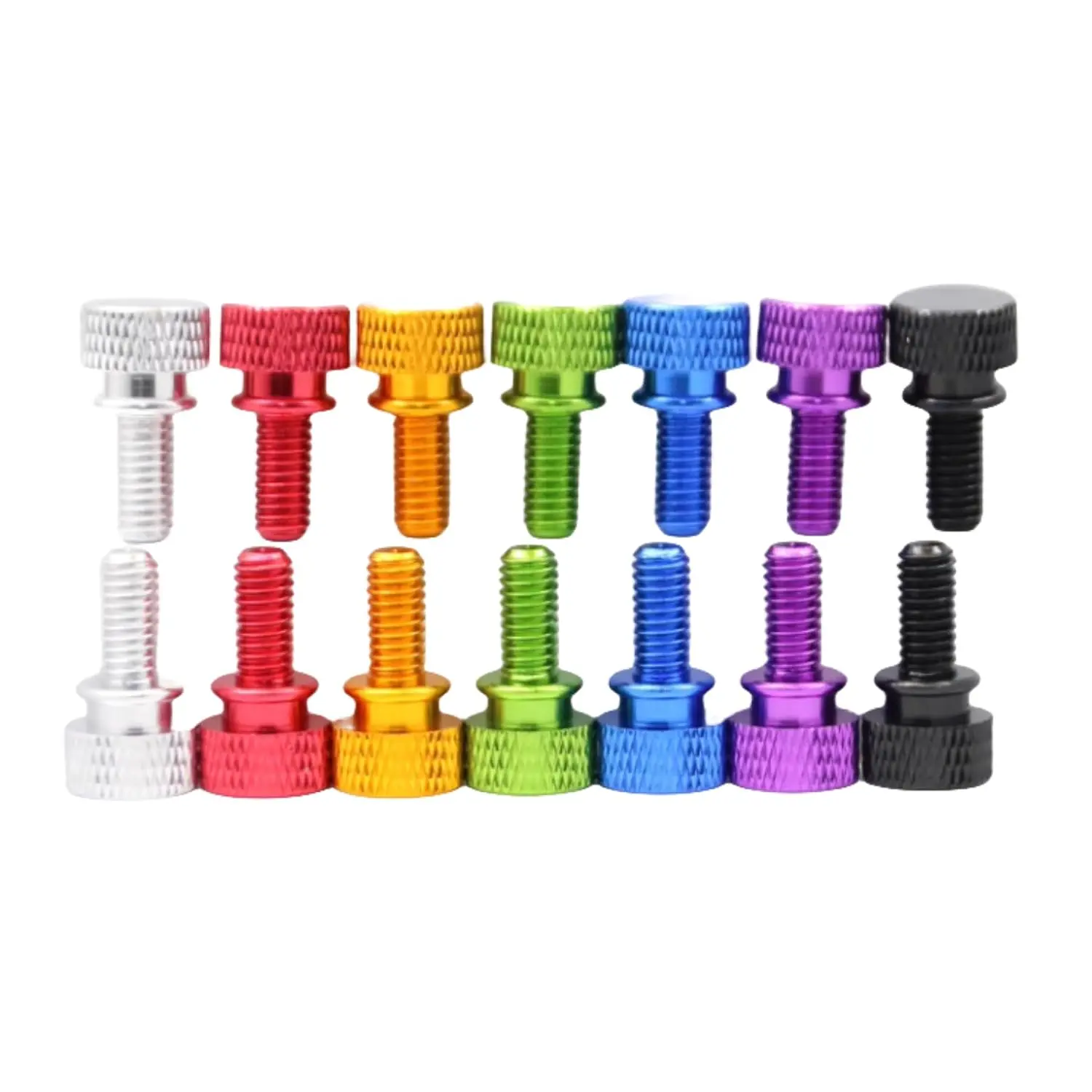 6063 Aluminum Alloy DIY Textured Thumb screws1/4"-20, Textured Screws, Manual Screws, Chassis Thumb Screws, Computer case Screws, 10 Pieces