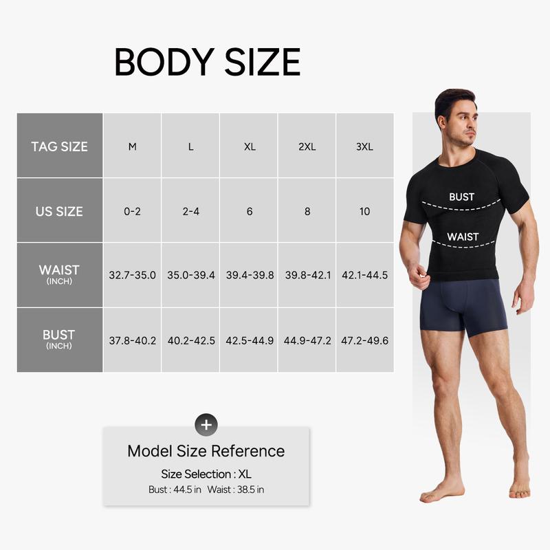 Nebility Men's Compression Shirts Cool Dry Short Sleeve Baselayer Athletic Workout T Shirts Activewear Fitness Rash Guard Clothing