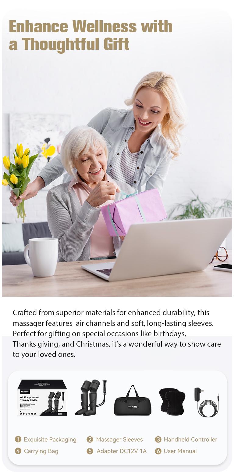 【FIT KING】Foot and Leg Relaxer for Enhanced Circulation and Comfort with Hand-held Controller, Ideal for Relaxation and Daily Comfort  Massage Tool for gift