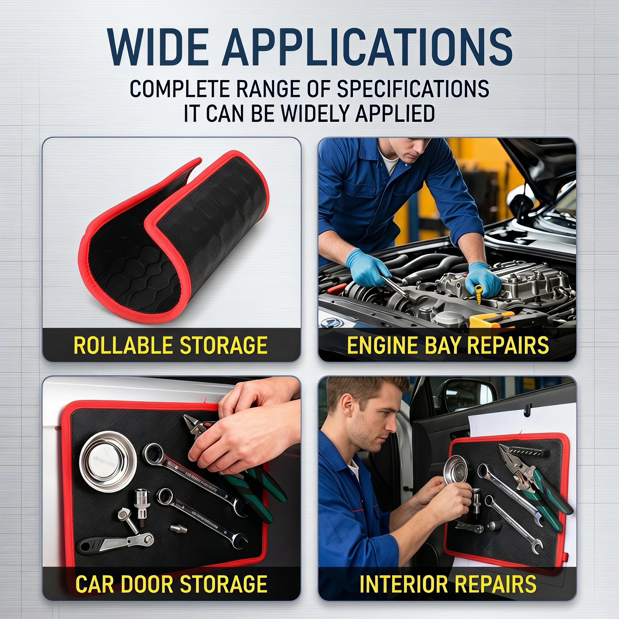 Flexible Magnetic Tool Holder Mat for Bolt Screw Wrenches Collapsible Telescoping Magnetic Pickup Tray for Easy Access,Garage Workshop,ScratchproofPVC Surface with Non-Slip Grip I Auto Repair, Toolbox Organizer for Mechanics & DIY-YY1 Flexible Magnetic Tool Holder Mat for Bolt Screw Wrenches Collapsible Telescoping Magnetic Pickup Tray for Easy Access,Garage Workshop,ScratchproofPVC Surface with Non-Slip Grip I Auto Repair, Toolbox Organizer for Mechanics & DIY-YY1