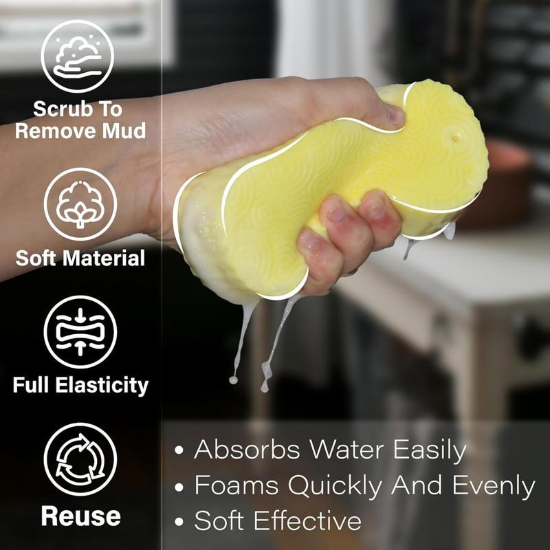 [BUY 1 GET 1 FREE] Magic Exfoliating Bath Sponge 3D Super Soft Skin Polish | Reusable African Net Sponge - Random Color! Personal
