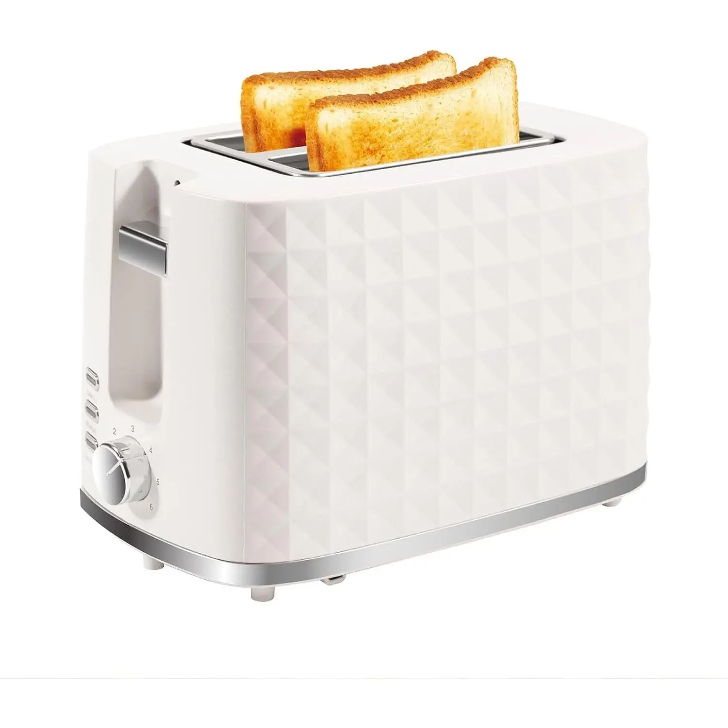 Toaster 2 Slices, Toasters Wide Slot, Bread Toaster with Cancel, Bagel, Defrost Function, Bagel Toasters with Removable Tray & 6 Temperature Settings, Beige