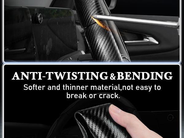 Canvcle Carbon Fiber Steering Wheel Cover Automotive Anti-Slip Steering Wheel Cover for Men/Women - Durable Universal Car Accessory Multicolor