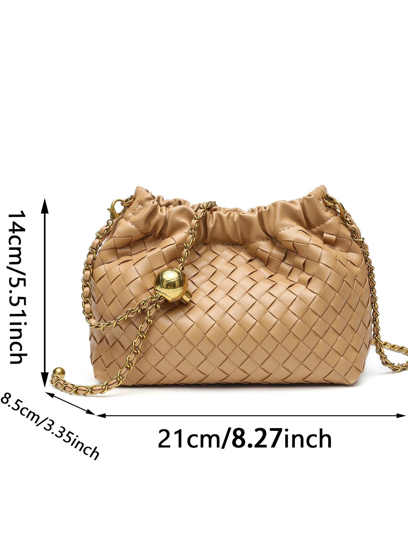 New Cloud Design Handmade Woven Chain Shoulder Bag, Simple Fashion Crossbody Backpack for Women, Unique Style Daily Use