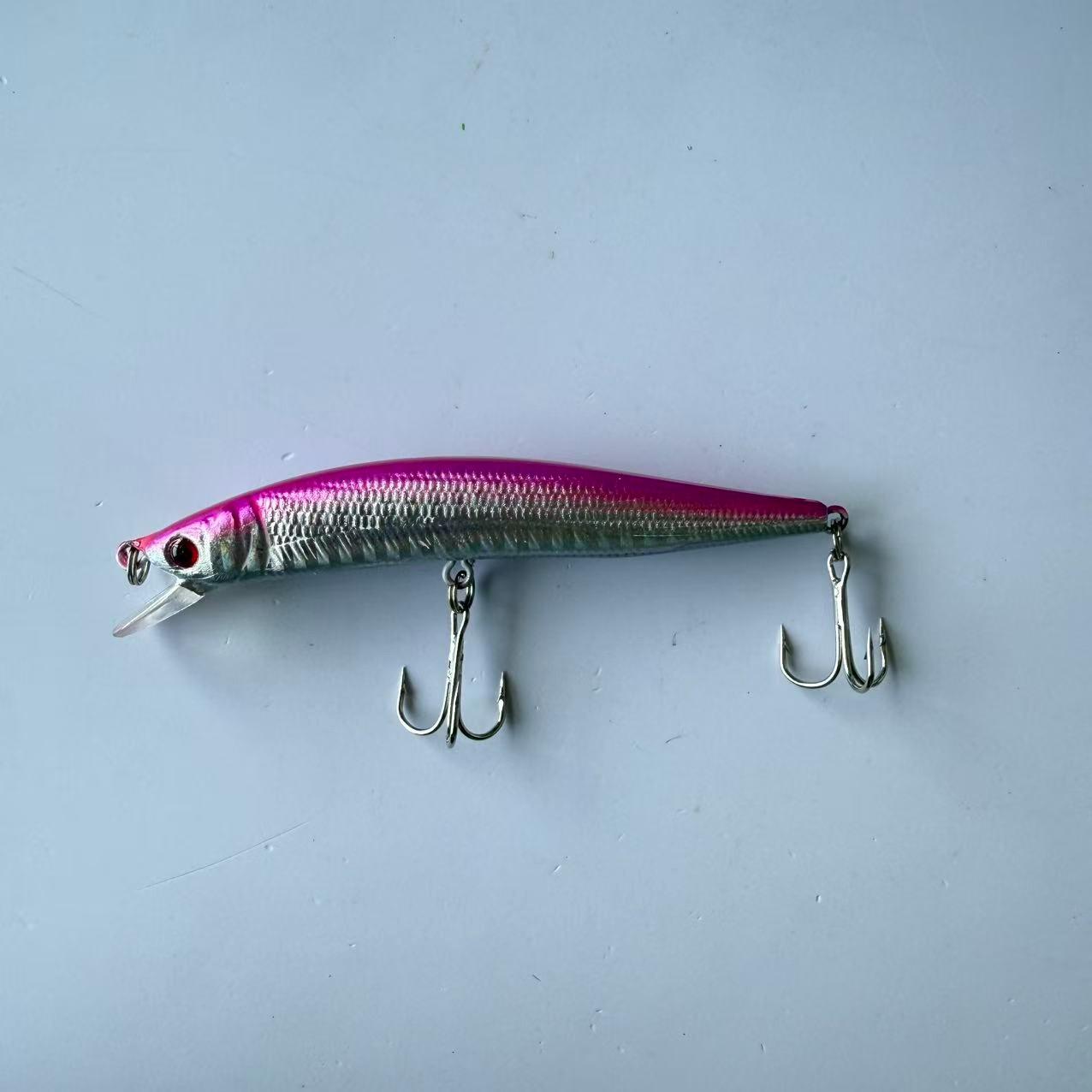 Large brand replica, popular, 1pcs, Luya bait curved belly Mino far throw water surface strap sound bead hot stamping mouth bass bait, suitable for freshwater and seawater fishing accessories fishing gear supplies
