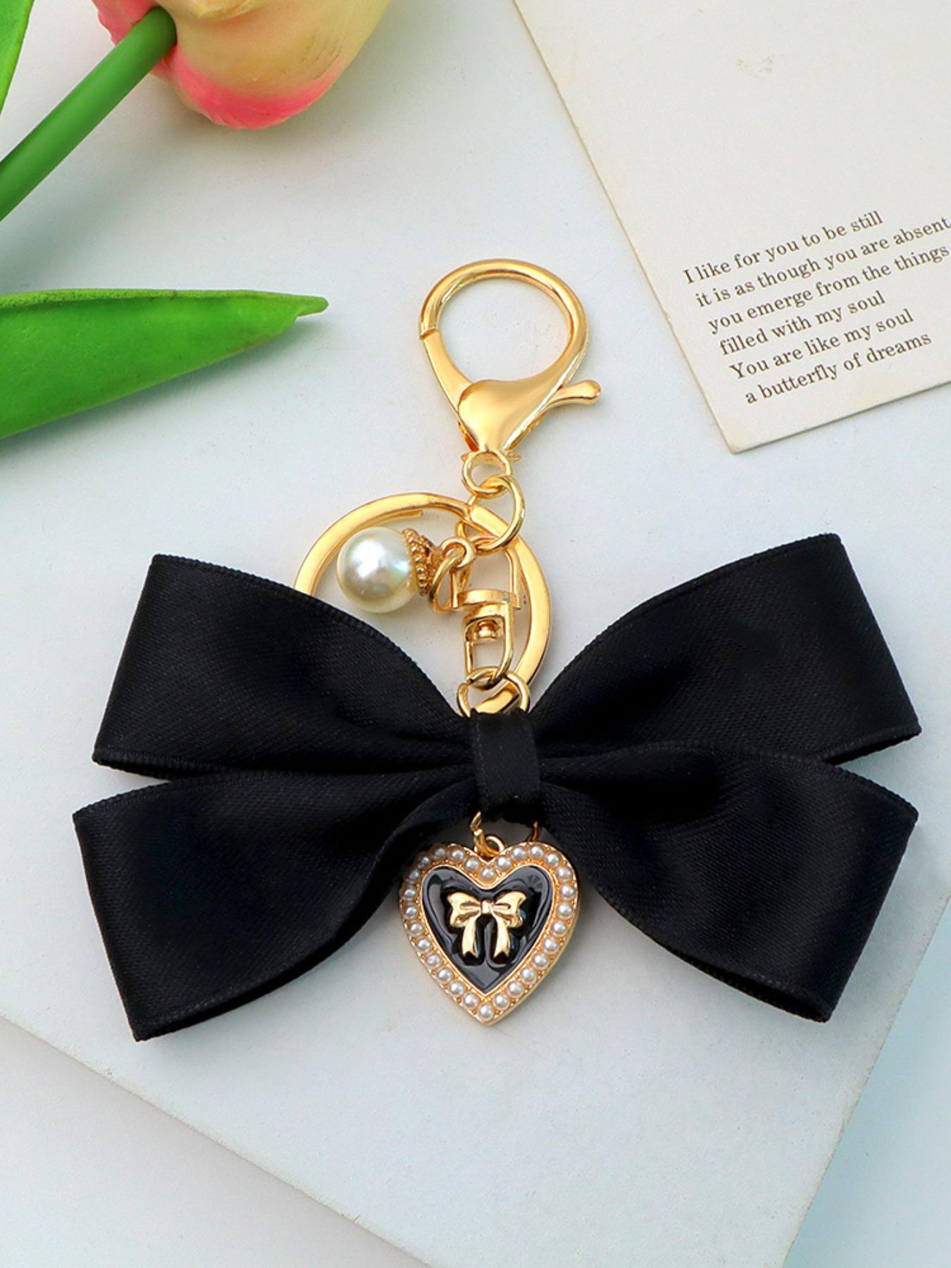 Women's Elegant Bowknot Design Bag Charm, Cute Trendy Bag Keychain, Fashionable Bag Decoration for Women Daily & Car Key Decor