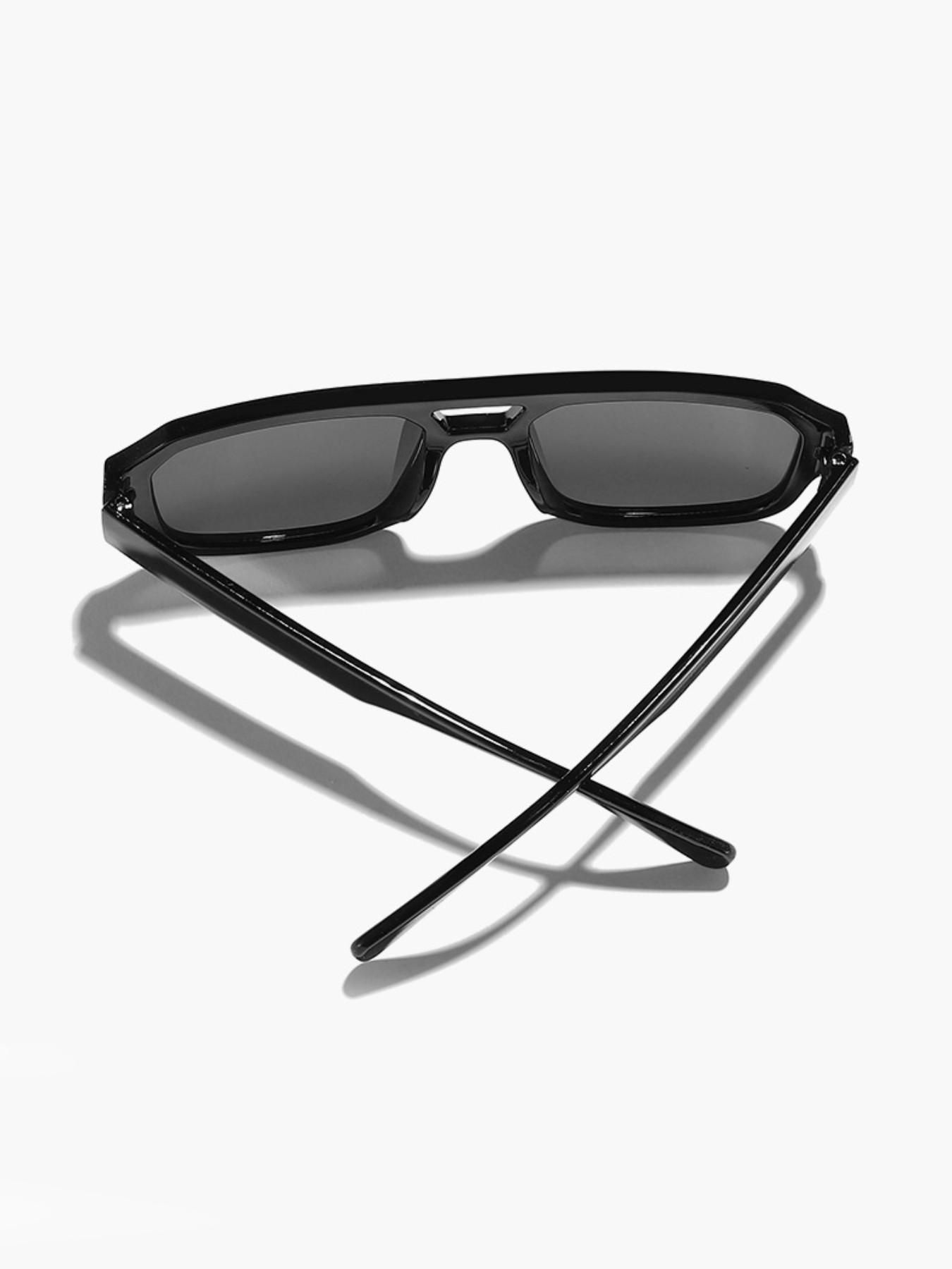 Unisex Large Frame Sunglasses, Casual All-Over Print Design, PC Material, Decorative Lens, Perfect for Daily Wear & Leisure