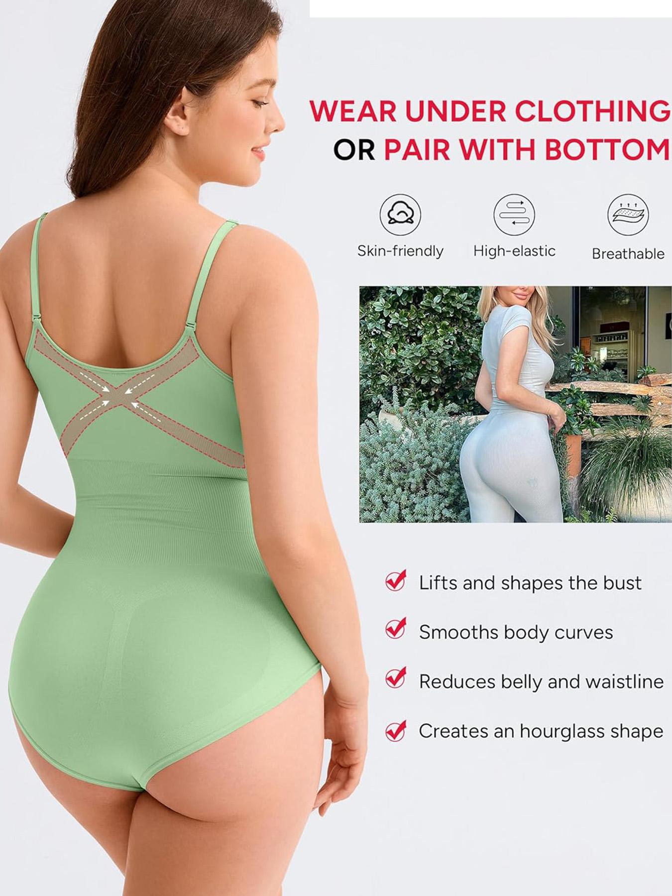 Women's Shapewear Bodysuit, High Elasticity Nylon Fabric, Seamless Design, Adjustable Straps, Tight-Fitting, All Seasons Wear push up bra