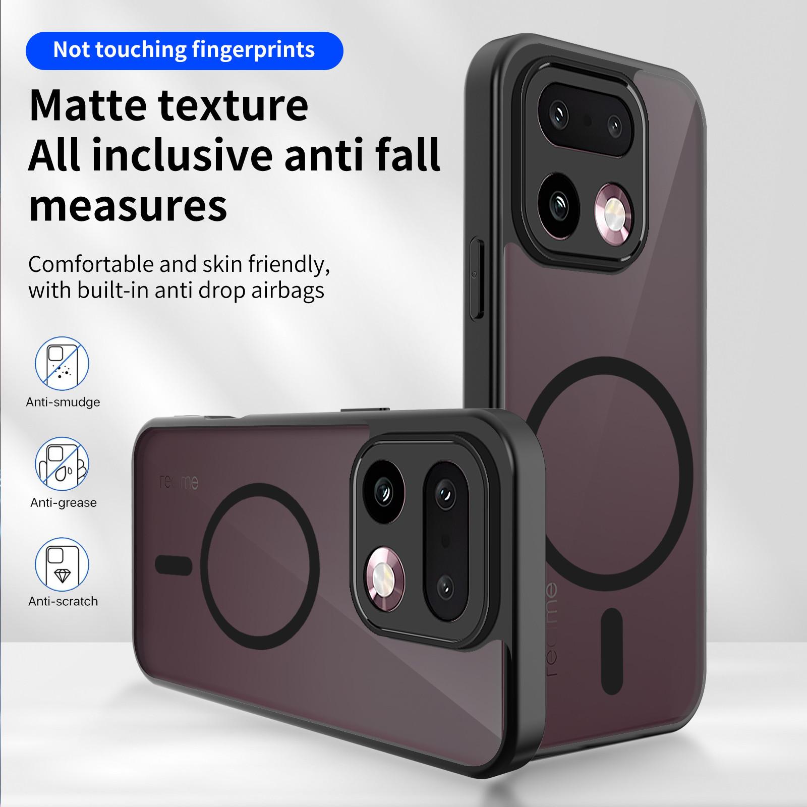 Realme 16 Pro Plus 5g Rmx5131 Case, Magsafe Wireless Charging, Silicone Bumper, Skin Feel Matte Back Cover Case, Anti-Drop Hard Shell Protector