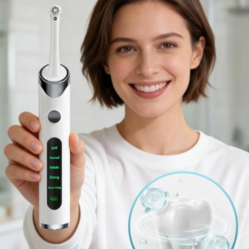 Electric Tooth Polishing Device with LED Light, 5 Modes Teeth Cleaning Tool, Efficient Oral Care, Portable Design, Ideal for Daily Use