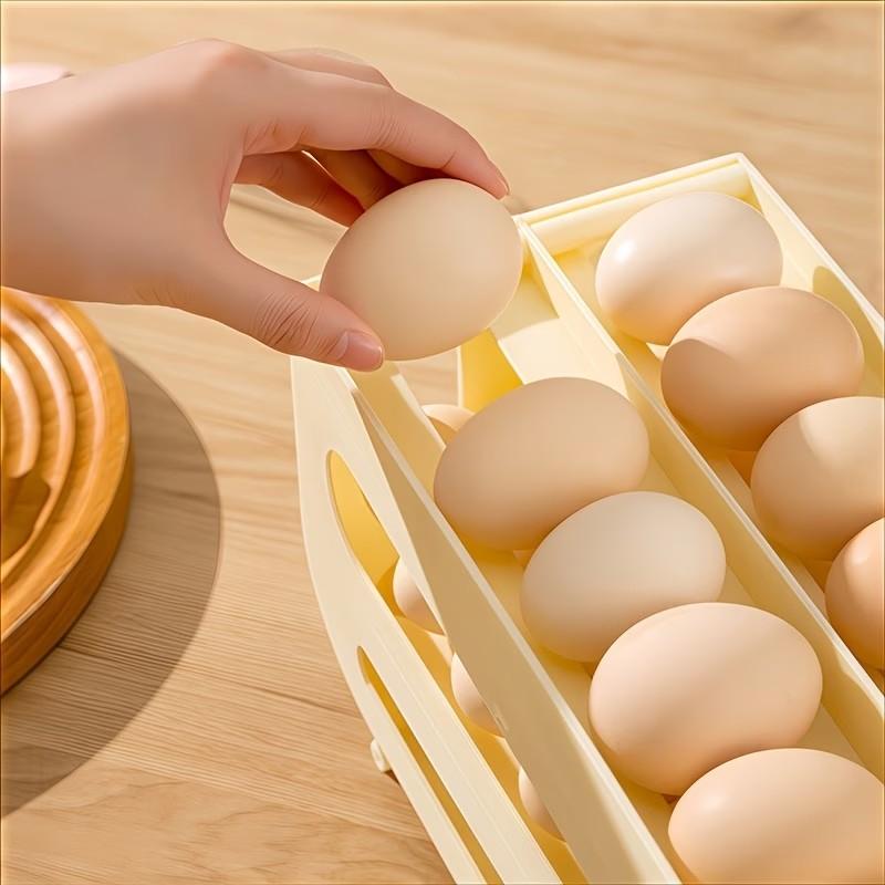 Large Capacity Dual-Row Egg Rack, Home Refrigerator Storage Box, Food Storage Container, Suitable for Fridge, Kitchen, Countertop, Cabinet