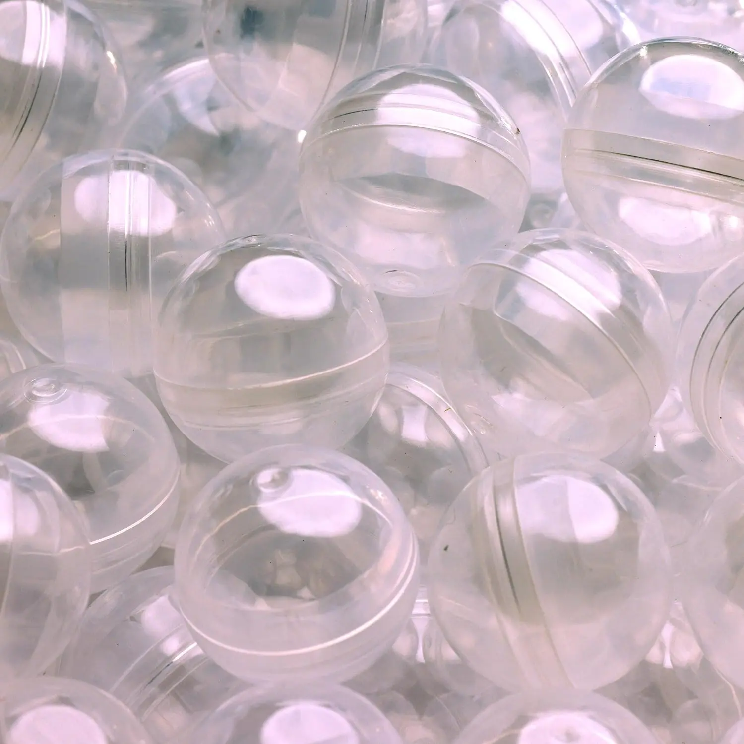 Empty PVC Plastic Round Capsules (1.1in/28mm, 50pcs) - Capsule Vending Machine Bulk Container, Easter Basket Stuffers, Crafting Supplies for DIY Projects & Birthday Gifts