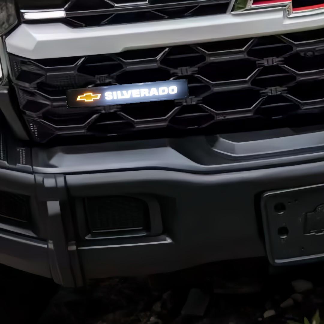 LED Front Grille Emblem Light for Chevrolet Silverado 1500/2500, No Drilling Installation, Plug-And-Play, Enhance Pickup Style
