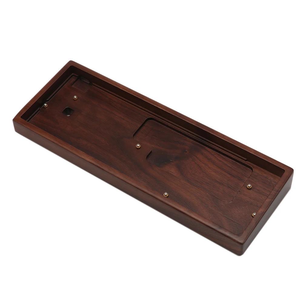 GH60 Walnut Wood Mechanical Keyboard Case 60% Layout Compatible with Wooting60 61% 64% Keyboards