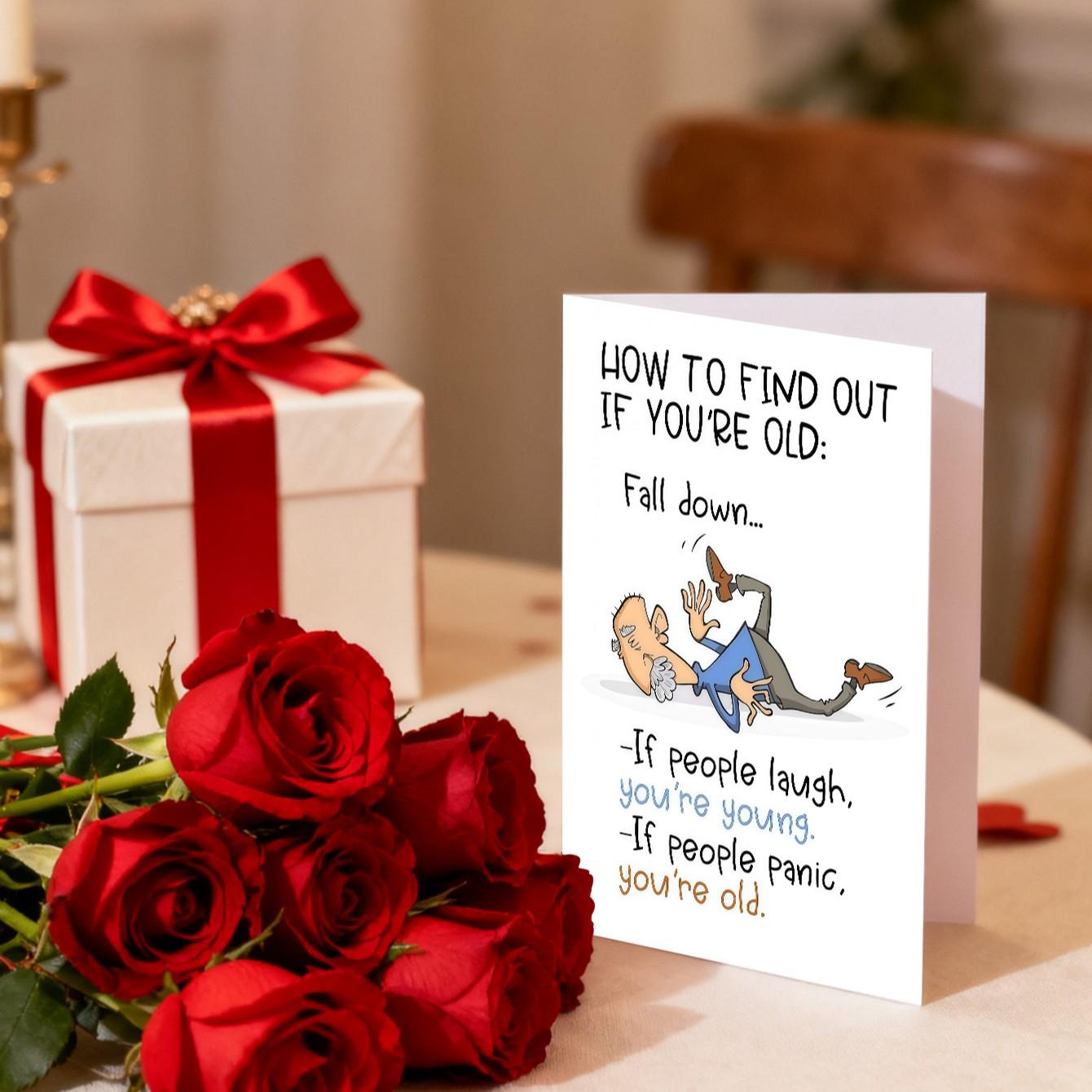 1pc Funny Birthday Card for Grandpa, Grandpa Birthday Card, Getting Older Birthday Cards For Old Friend, Humorous Gift Cards for Old Age, Funny Getting Older Birthday Cards for Friend, Birthday Gifts for Men | Grandpa | Dad | Him, Decorations for Men