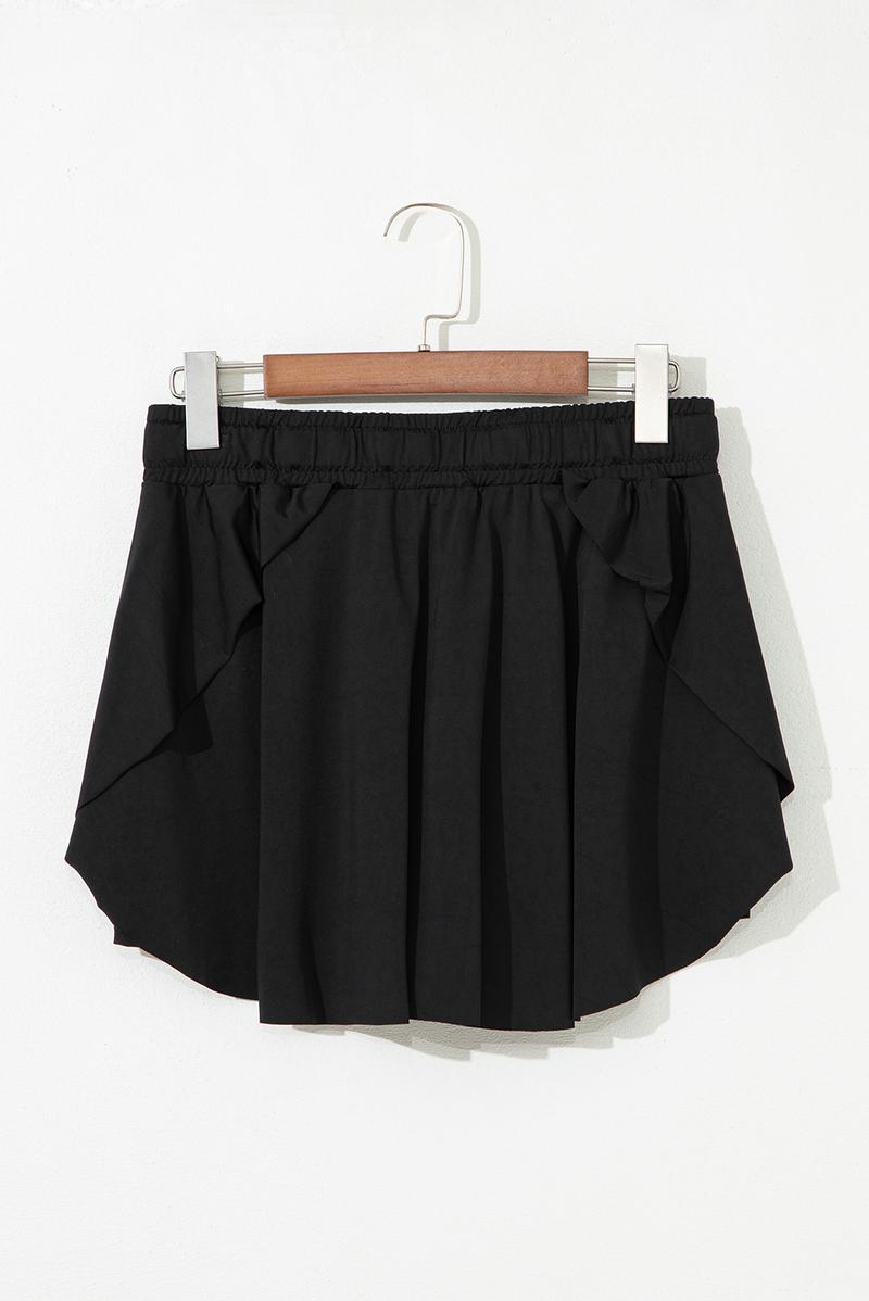 MULLVEIG Women's Drawstring High Waist Tennis Skorts Built-in Shorts - Athletic Lined Sport Skirt Running Golf Workout Pleated Pickleball