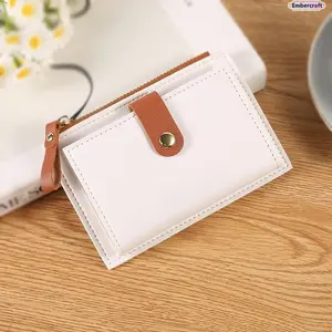 Women's Small Cute Mini Wallets - Slim, Compact Storage, Lightweight Aesthetic Card Holder with Coin Pocket, Solid Colors for Daily Use, Travel