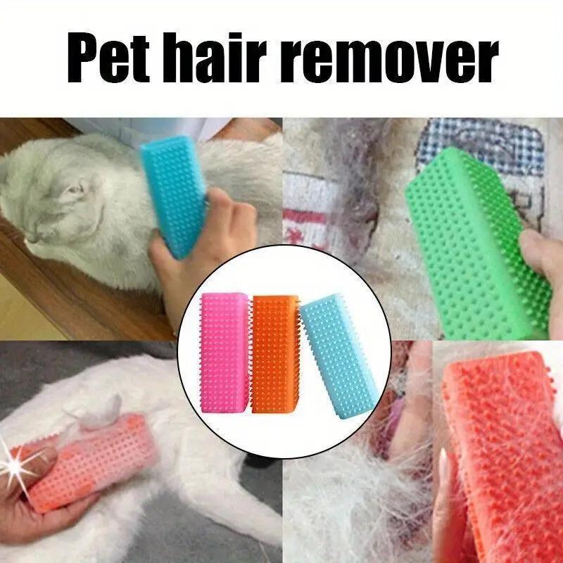 Silicone Pet Hair Remover Roller for Cars, Furniture, and Carpets, Textured Dog and Cat Hair Brush, Ideal for Sofas and Vacuum Cleaners, Pet Grooming