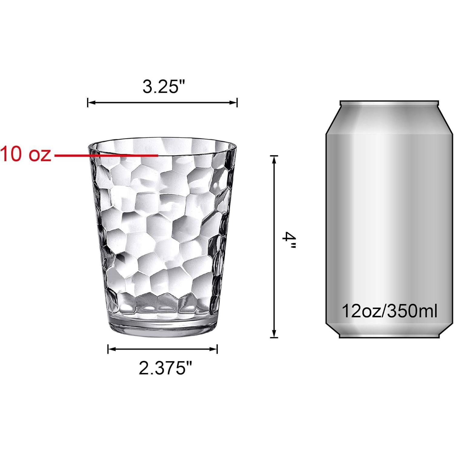 - Iceberg - 10-Ounce Plastic Tumblers (Set of 8), Plastic Drinking Glasses, -Clear Cups, Stackable, , Shatter-Proof, Dishwasher-Safe - Iceberg - 10-Ounce Plastic Tumblers (Set of 8), Plastic Drinking Glasses, -Clear Cups, Stackable, , Shatter-Proof, Dishwasher-Safe