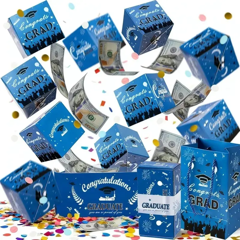 20pcs 2026 Graduation Surprise Pop-Up Gift Box, Creative Folding