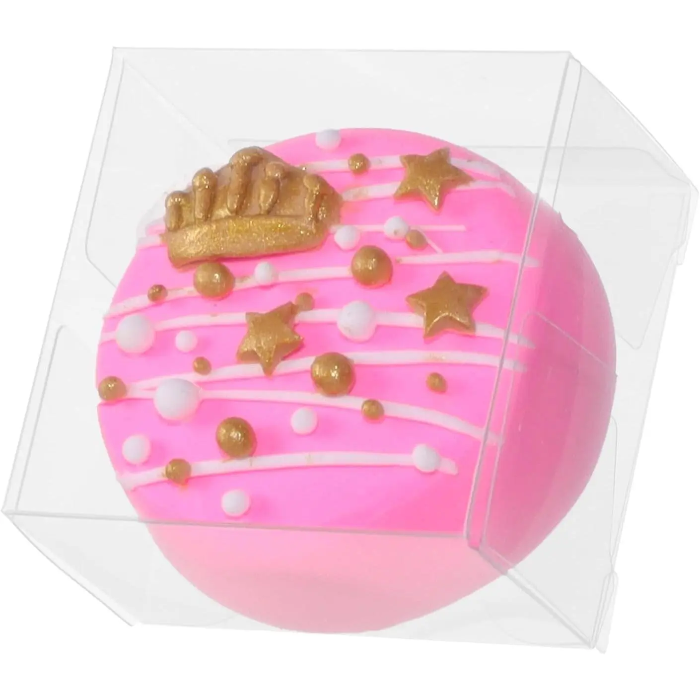 50Pack 2 x 2 x1.2 Inches Plastic Clear Single Macaron Box Party Favor Bakery Boxes  covered Ore Boxes