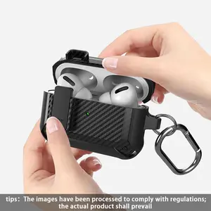 Carbon Fiber Pattern Anti-Drop Earphone Case, Compatible with AirPods 4, AirPods 3, AirPods Pro2, AirPods Pro, AirPods 1/2